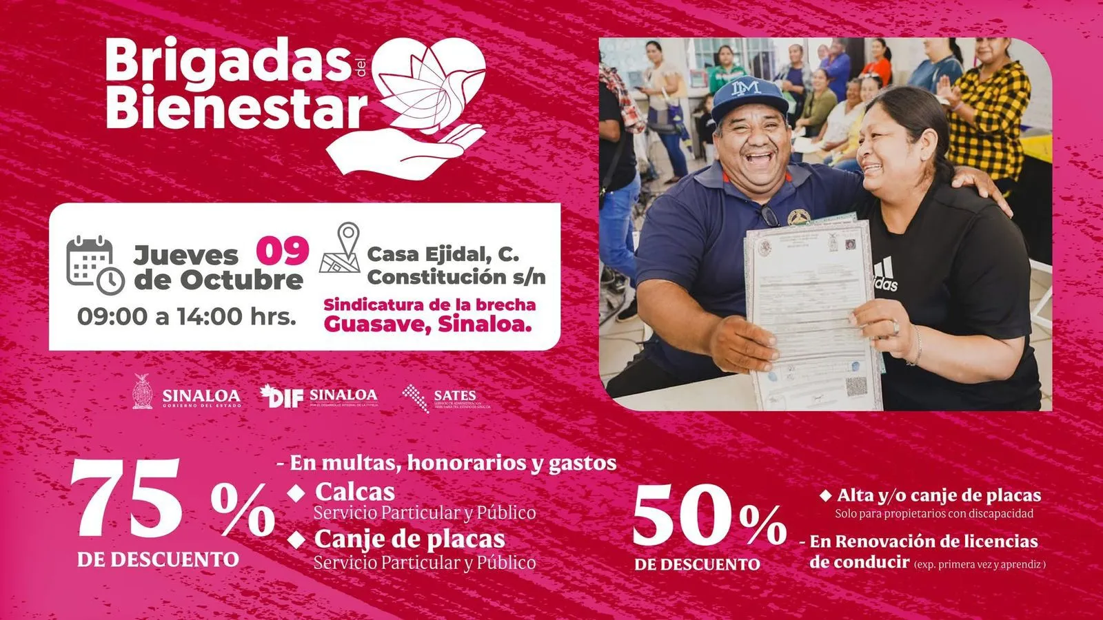 Aprovecha los descuentos en Adeudos Vehiculares en la Brecha, Guasave, Sinaloa