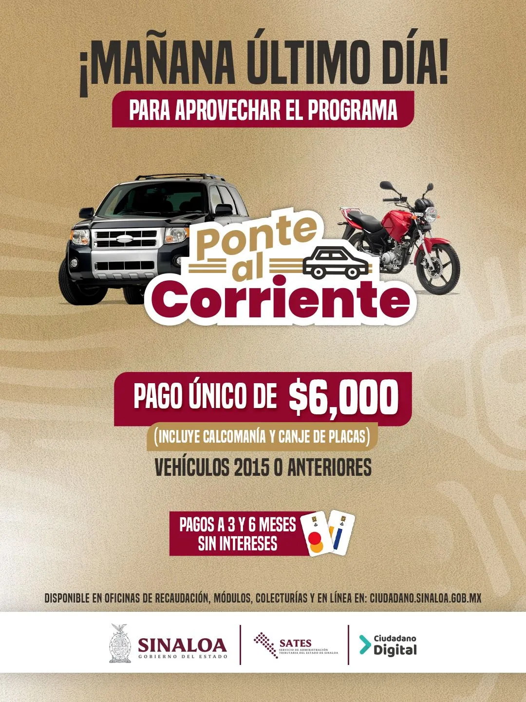 ¡Que no se te pase! ¡Mañana último del programa Ponte al Corriente!